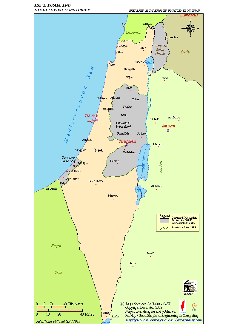 Map 2: Israel and the Occupied Palestinian Territories - ICAHD