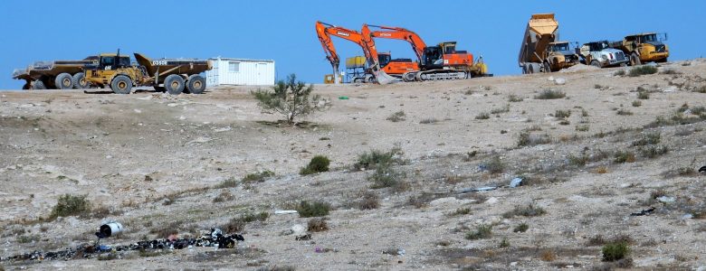 Bulldozers in the Negev Desert November 2015